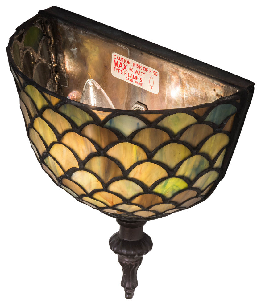 8W Tiffany Fishscale Wall Sconce