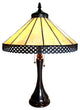 MILA, Tiffany-style 2 Light Table Lamp, 16" Shade, Dark Antique Bronze, Yellow