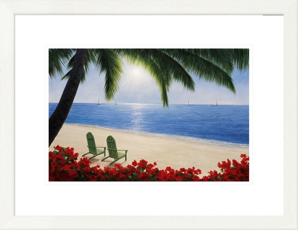 "By The Sea" Framed Digital Print by Diane Romanello, 27x21"