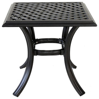 Venice Aluminum 21" Standard End Table, Espresso Brown