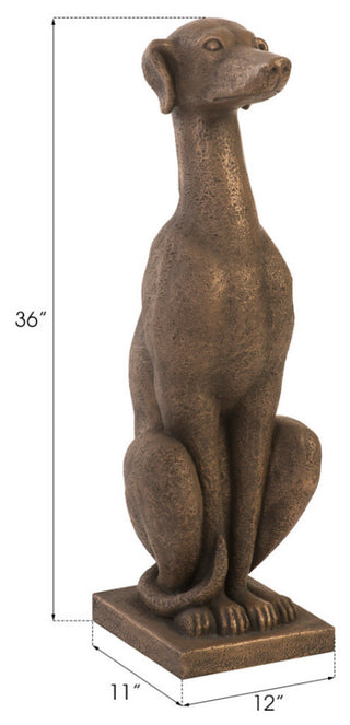 Grayhound Resin Figurine, Bronze