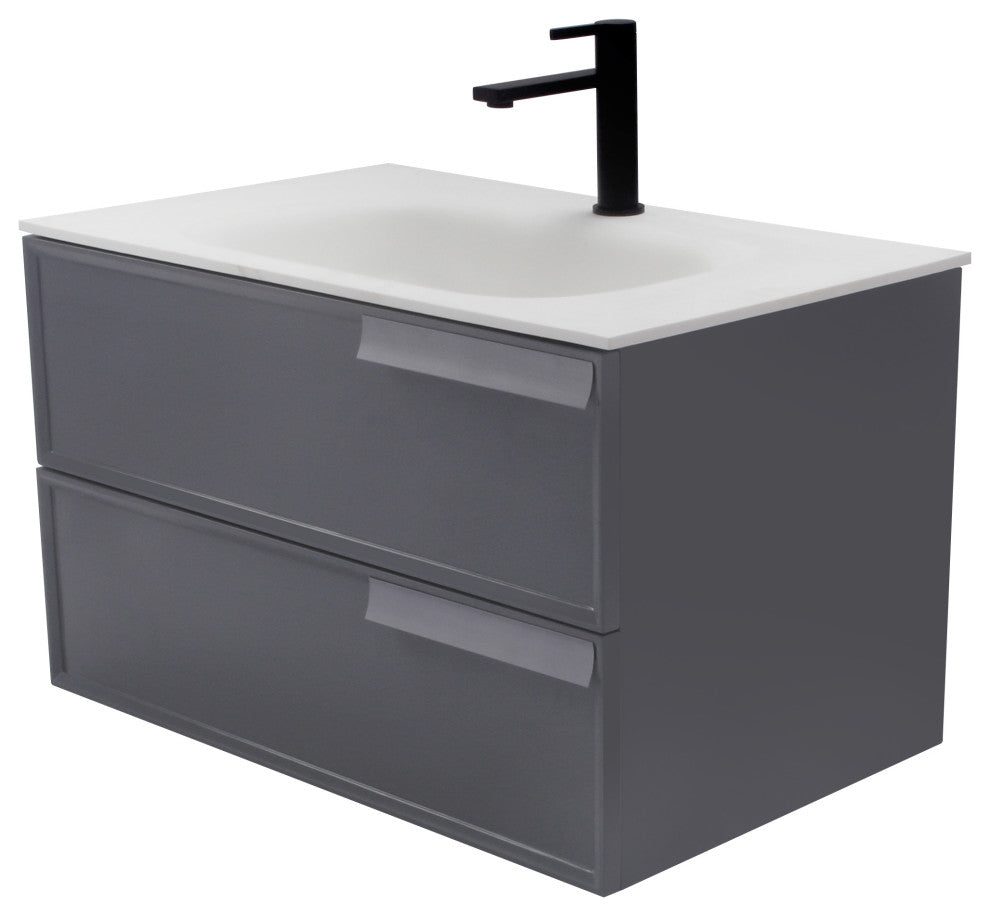 Aquamoon Garda 30" Bathroom Vanity Cabinet, Gray
