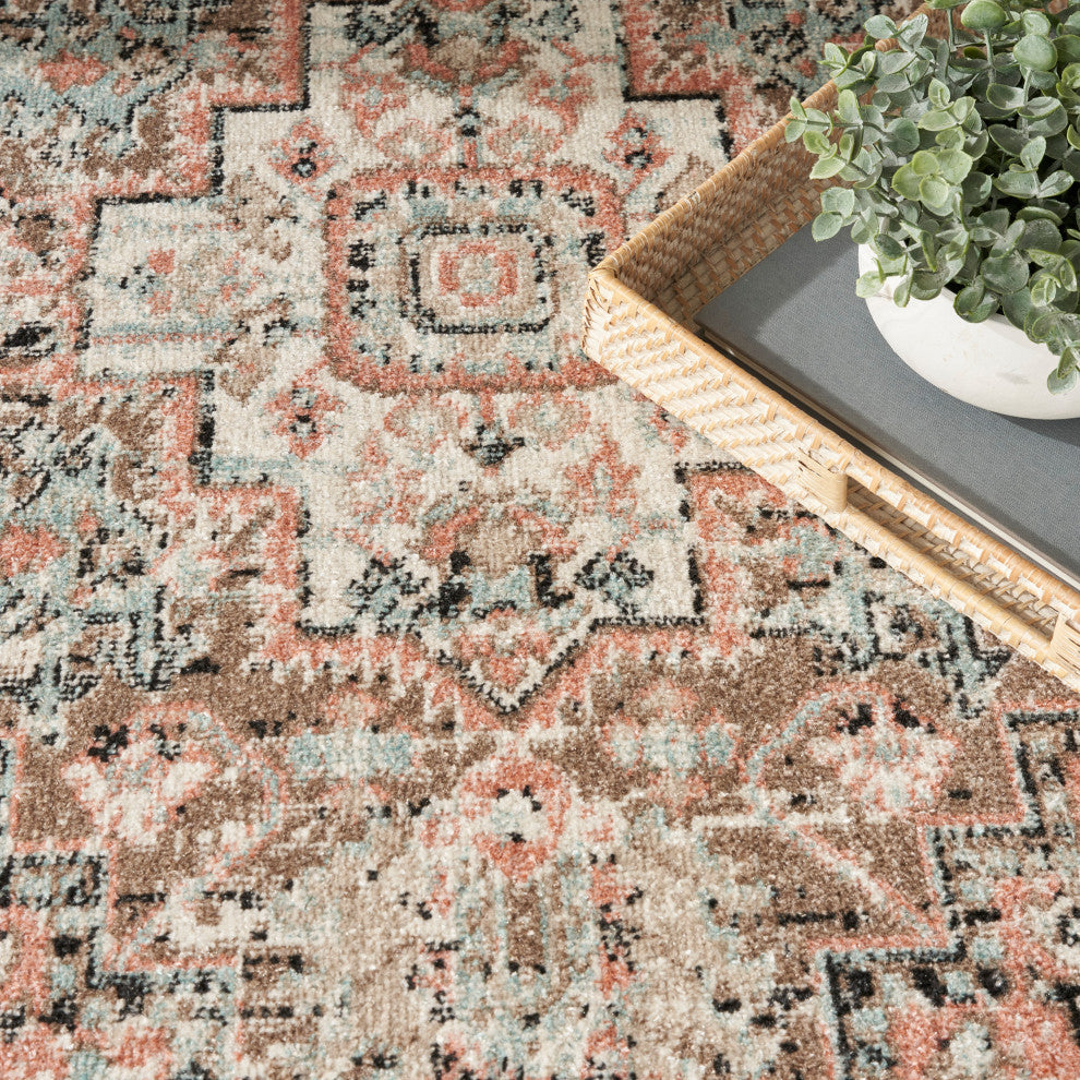 Nourison Washable Decor 9' x 12' Peach Vintage Indoor Rug