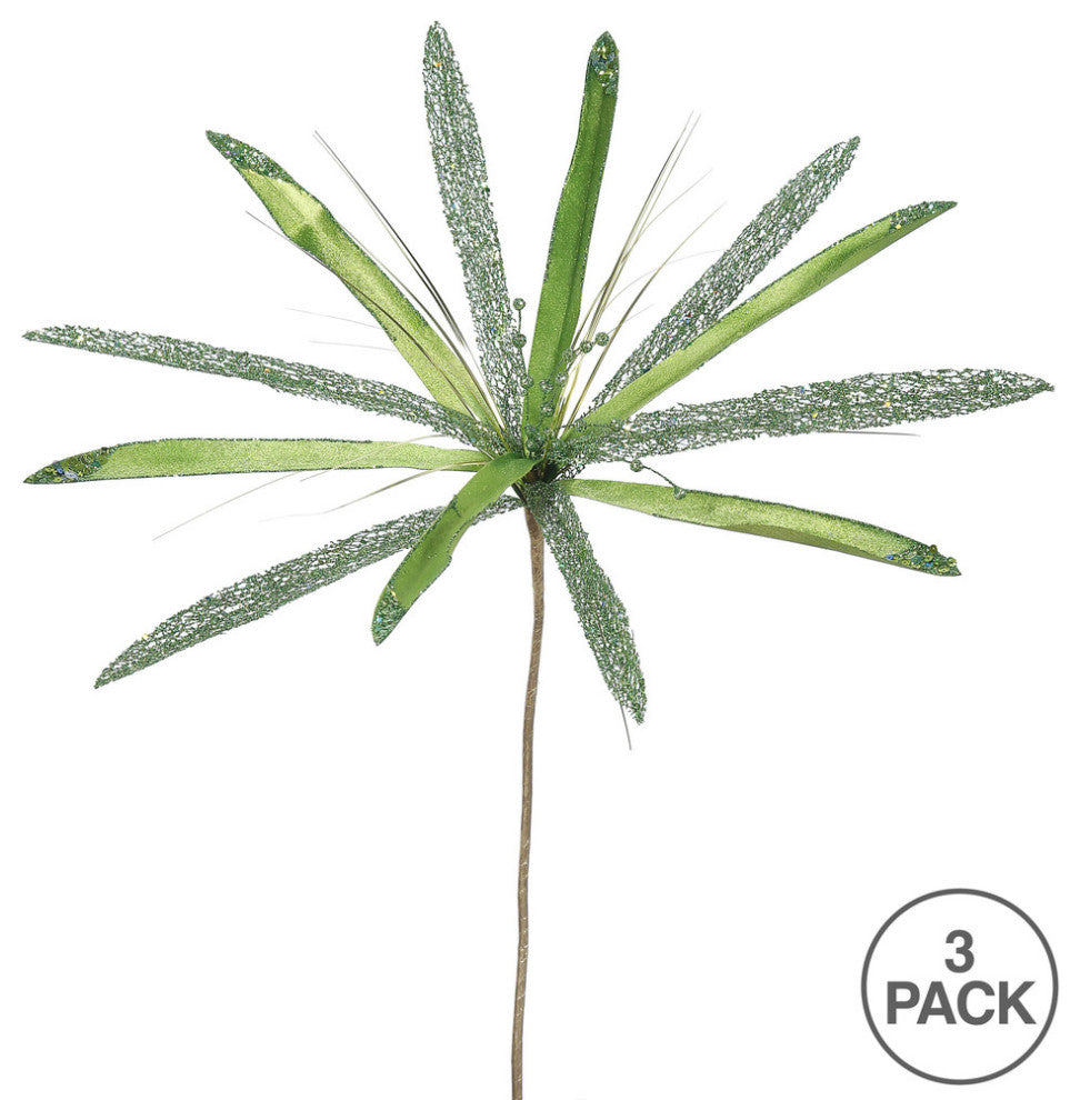 Vickerman Of160513 24" Lime Velvet Papyrus Artificial Christmas Pick, 3 Per Bag