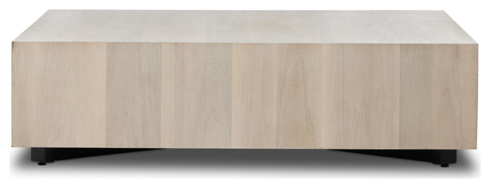 Hudson Large Square Coffee Table Ashen Walnut, Black Pine