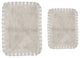 Hudson Bath Rug, 2 Piece Set 17"x24", 21"x34", Ivory
