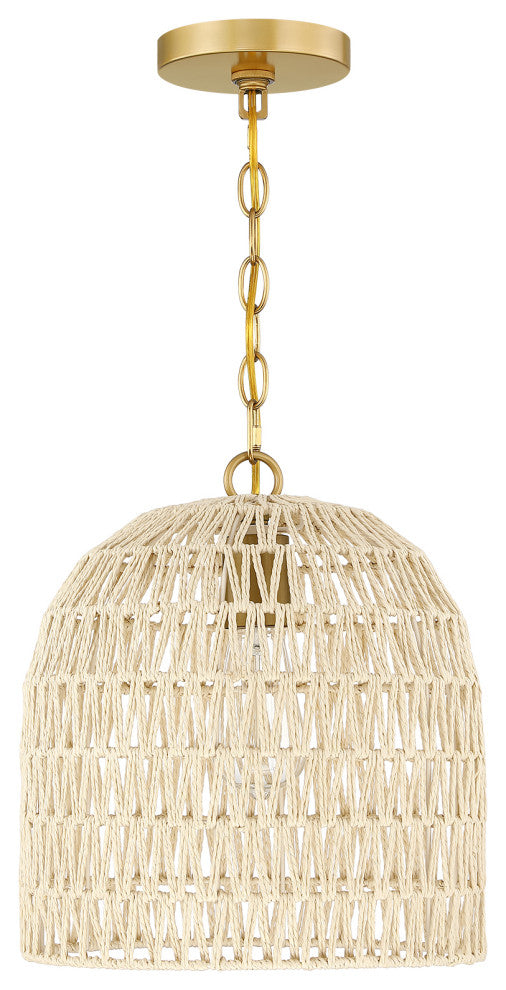 1-Light Gold Bohemian Island Pendant Light