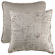 Printed Script Linen Euro Sham, 26"x26"