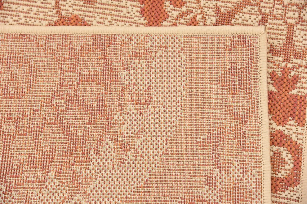 Unique Loom Beige Medallion Outdoor 2' 2 x 6' 0 Runner Rug