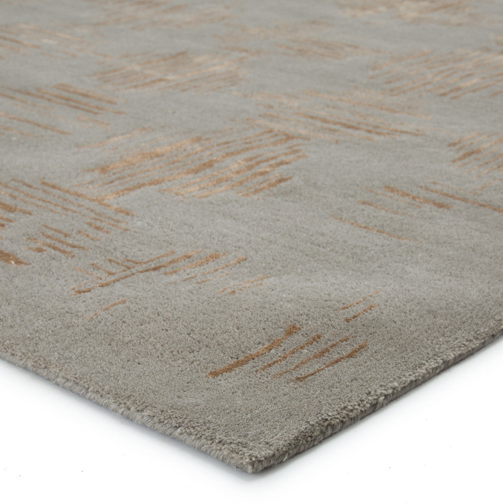 Jaipur Living Banister Handmade Taupe/Gold Rug, 2'x3'