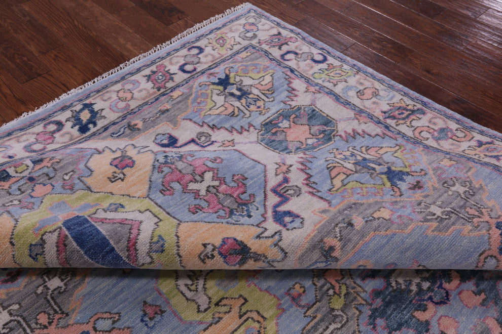 Hand Knotted Turkish Oushak Wool Rug 8' 0" X 9' 11" - Q15858