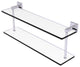 Montero 22" Two Tiered Glass Shelf, Polished Chrome