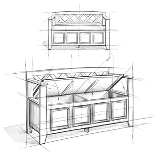 Amherst Entryway Storage Bench, Hickory Brown