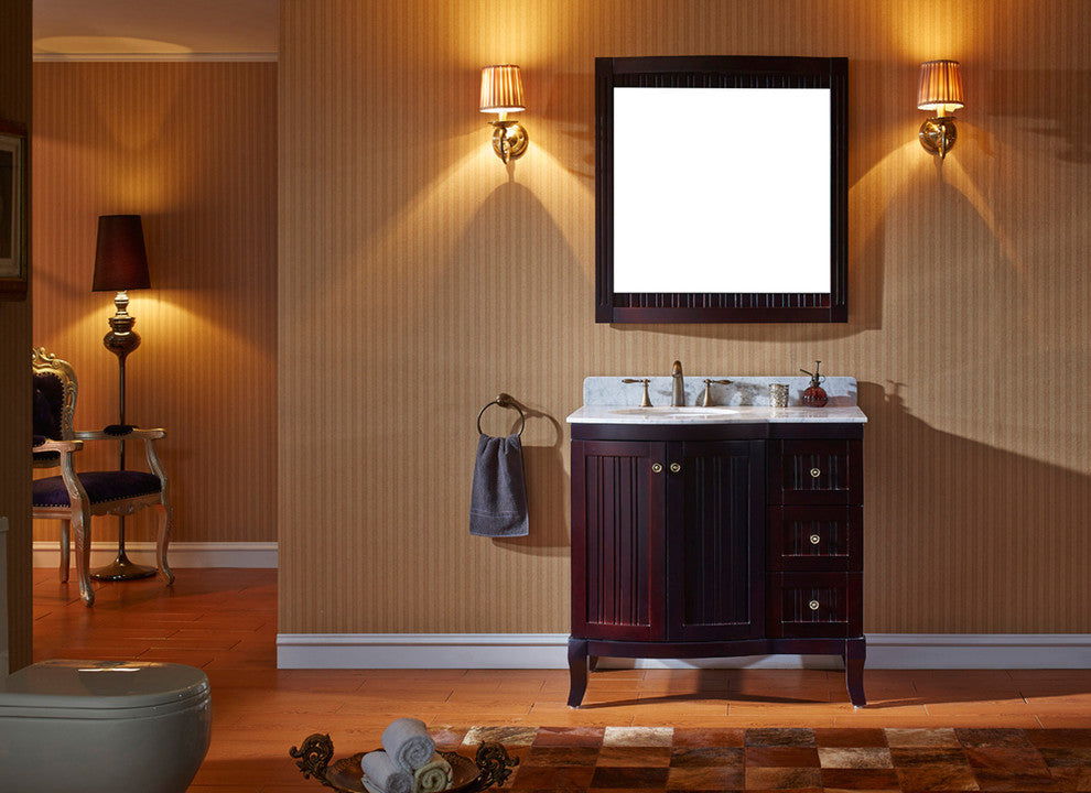 Khaleesi 36" Single Bathroom Vanity Set, Espresso