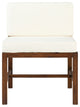 Sanibel Modular Outdoor Acacia Armless Chair - Dark Brown
