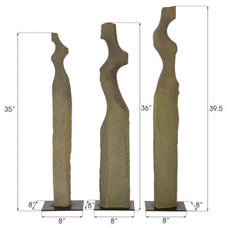 Cast Women Sculptures, Set of 3