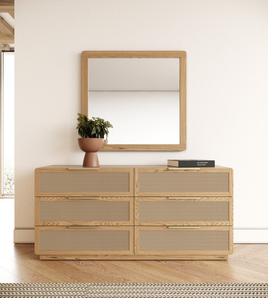 Modrest Gavin Modern Natural Ash Mirror