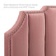 Headboard, King Size, Velvet, Pink, Modern Contemporary, Bedroom Master Suite