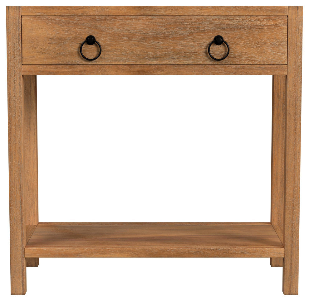 Lark Wood 1-Drawer Nightstand, Natural