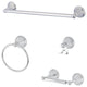 Kingston Brass 4-Piece Bathroom Accessory Set, Polished Chrome
