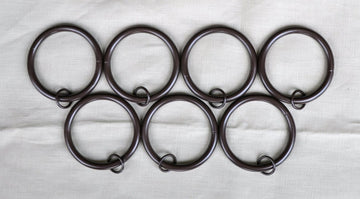 3" Curtain Rings With Eyelets, Bronze, Set of 16