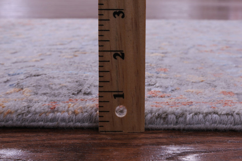 2' 6" X 11' 10" Runner Wool & Silk Persian Handmade Rug - Q15816