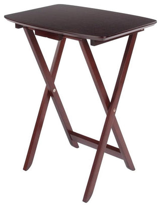 Winsome Darlene Transitional Solid Wood Snack Table Set in Walnut (Set of 2)