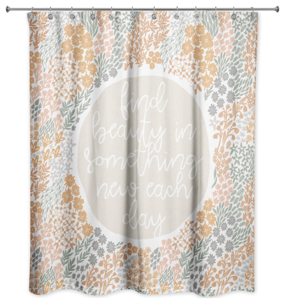 Find Beauty in Something New 71x74 Shower Curtain