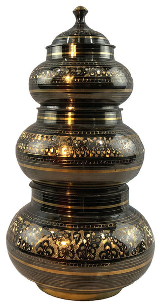 Natural Geo 6 Piece Brass Pot Decor Set