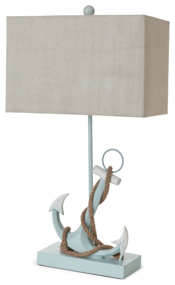 Set of 2 Blue and White Anchor Table Lamps