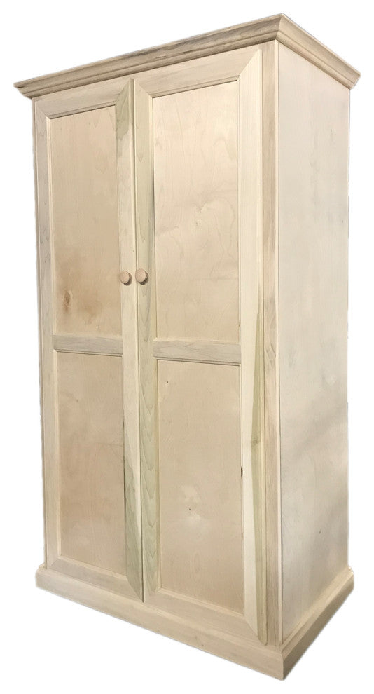 Modern Computer Armoire Desk, Unfinished