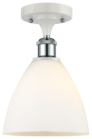 Innovations 516-1C-WPC-GBD-751 1 Light Semi-Flush Mount, White, Polished Chrome