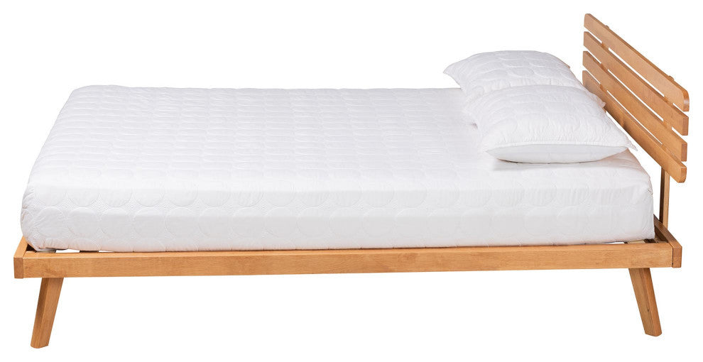 Heather Rustic Brown Platform Bed, Queen