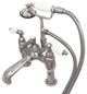 Kingston Brass 7" Deck Mount Tub Faucet With Hand Shower, Polished Chrome