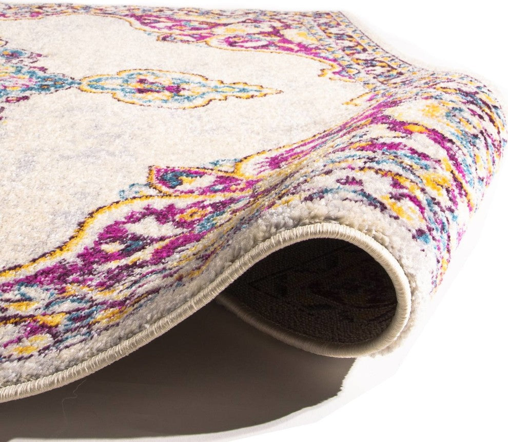 Turpin Bohemian Traditional Rug - Pink - 3' 3