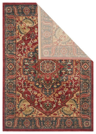 Safavieh Mahal 3' X 5' Power Loomed Polypropylene Rug in Navy and Red