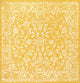 Tela Boho Textured Weave Floral Indoor/Outdoor Rug, Yellow/Cream, 5' Square