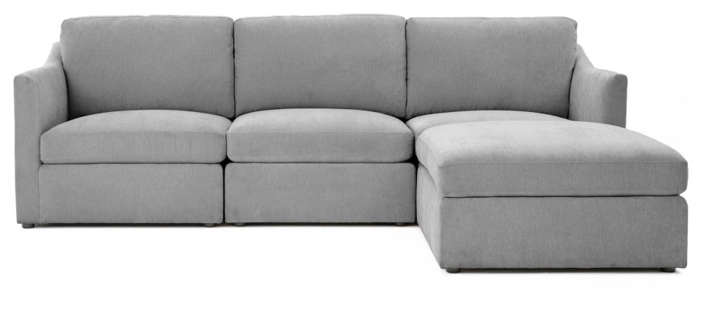 Aiden Gray Modular Small Chaise Sectional - Grey