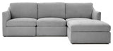 Aiden Gray Modular Small Chaise Sectional - Grey