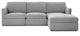 Aiden Gray Modular Small Chaise Sectional - Grey