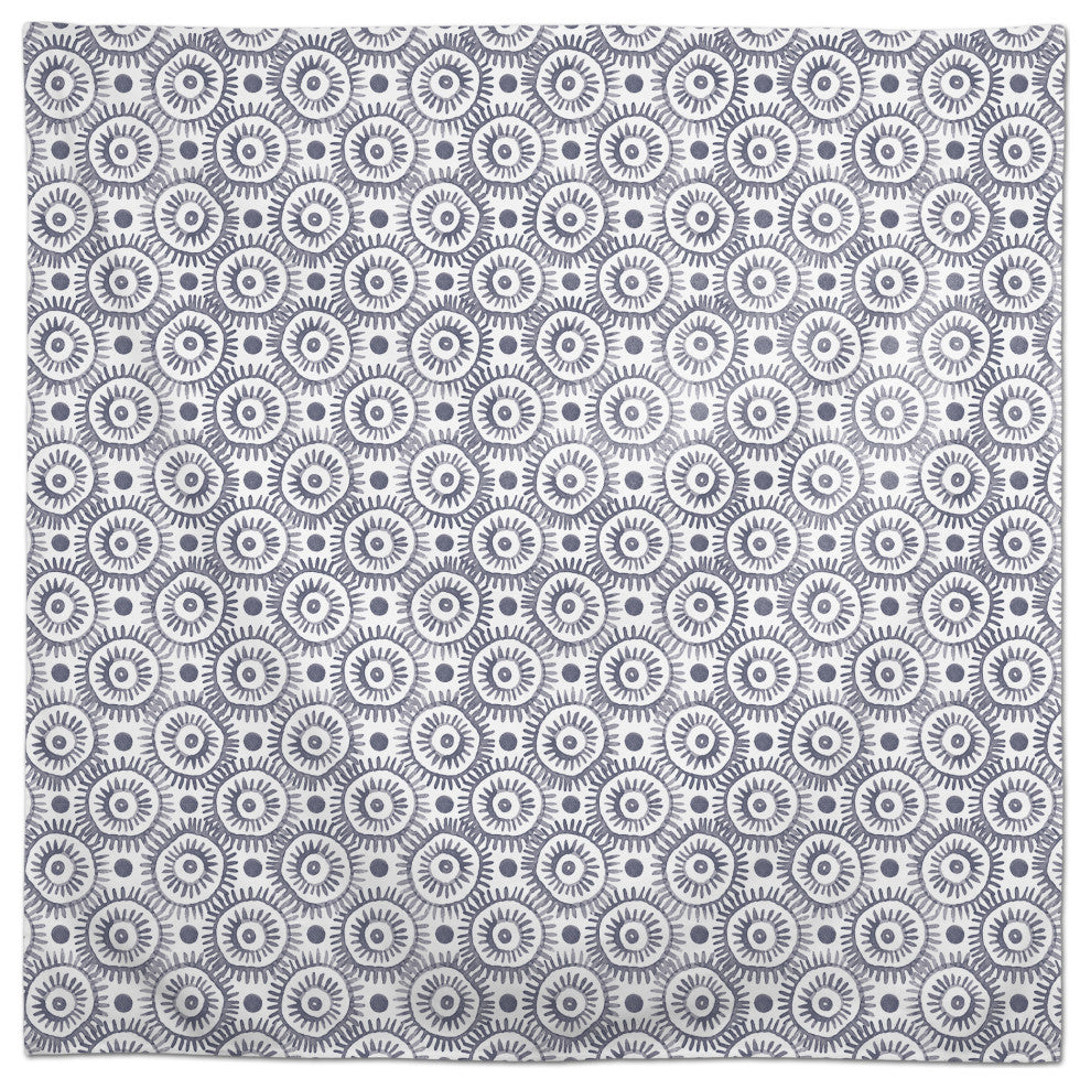 Boho Circles Blue 4 58x58 Tablecloth