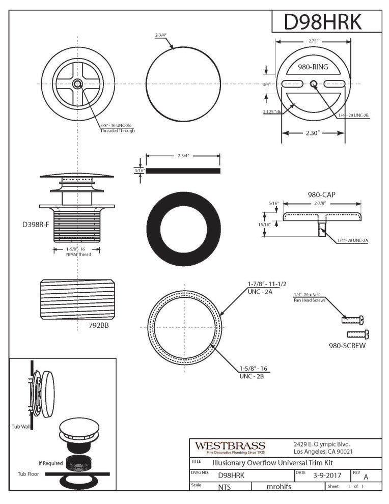 Florestone Snap-In Shower Strainer, Polished Nickel, Satin Nickel