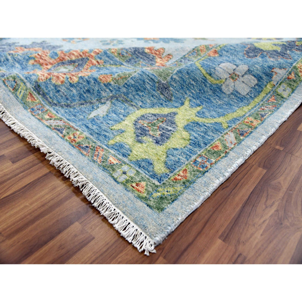 Oushak Soft Oversize Wool Hand Knotted Natural DyesOriental Rug 12'x15'3"