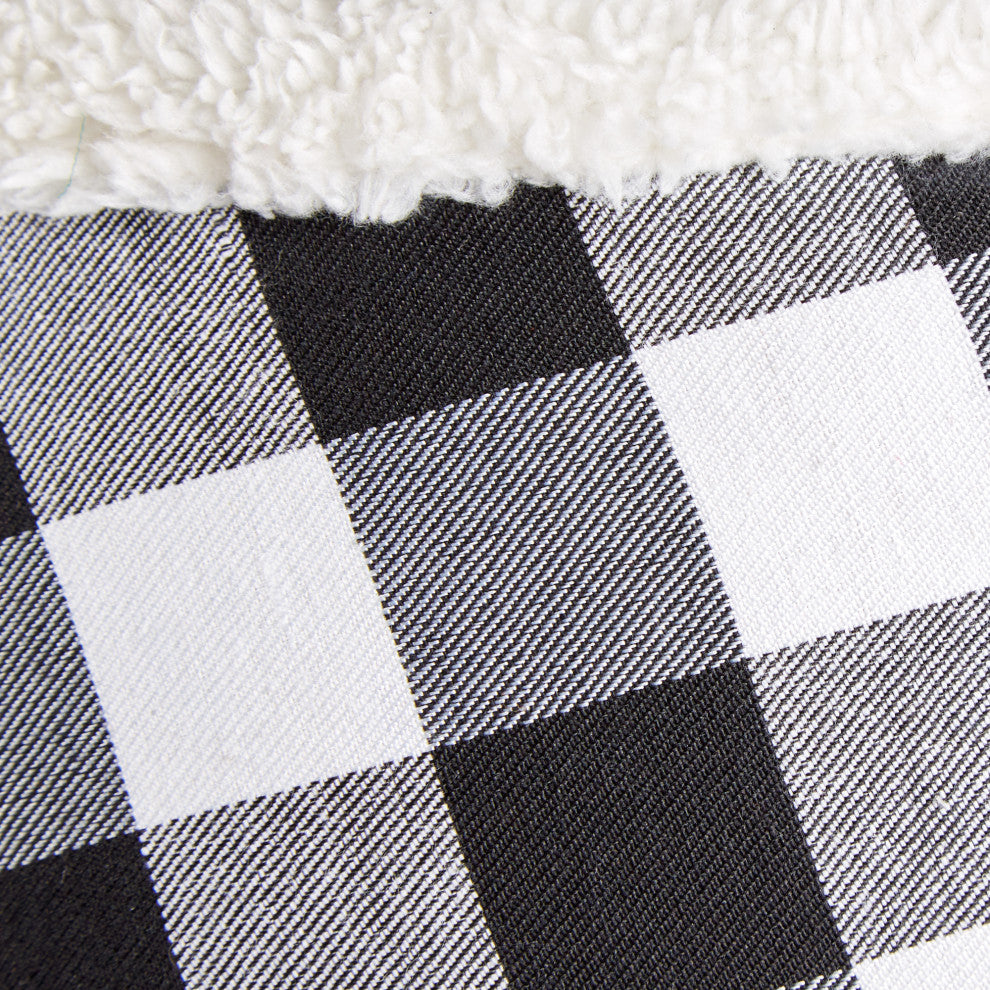 Holiday Tree Collar Black And White Buffalo Check