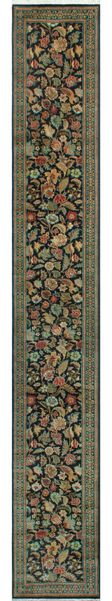 Pak-Persian Egerton Black/Green Runner, 2'6x18'6
