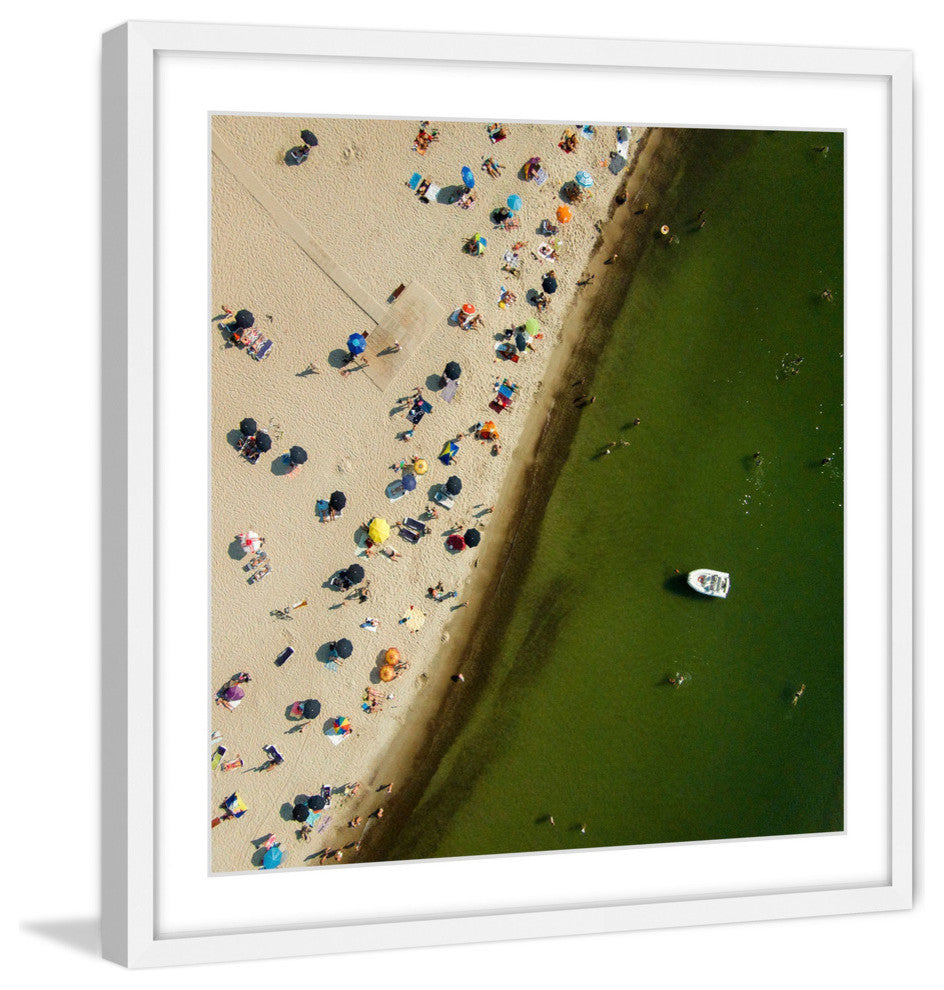 "Beach Day" Framed Print by Karolis Janulis