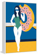 "Swim and Play" Floater Framed Painting Print on Canvas, 40"x60"