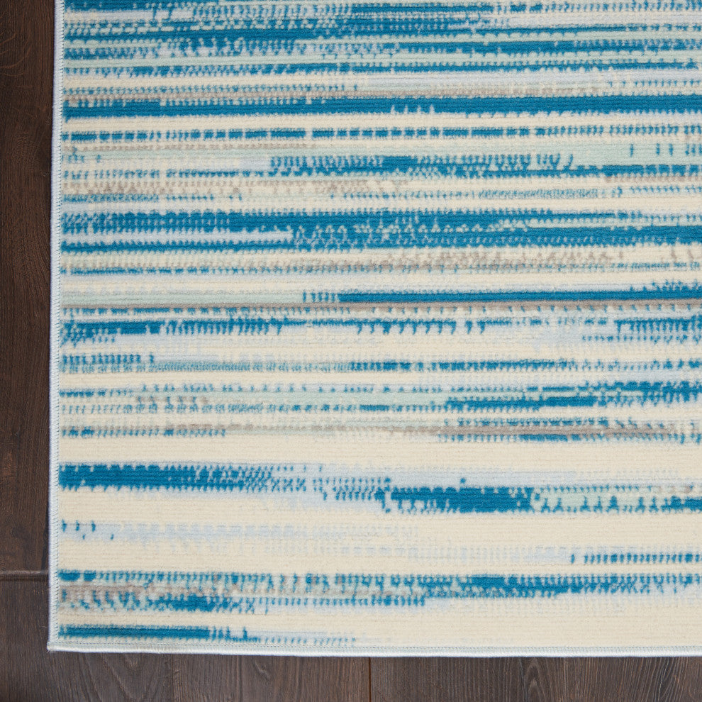 Nourison Jubilant 6' x 9' Blue Modern Indoor Area Rug