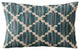 Plutus Blue Zig Zag Cut Diamond Luxury Throw Pillow, 20"x26"