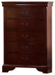 Benzara BM171355 Pine Wood, Plywood & Birch Veneer Chest, Cherry